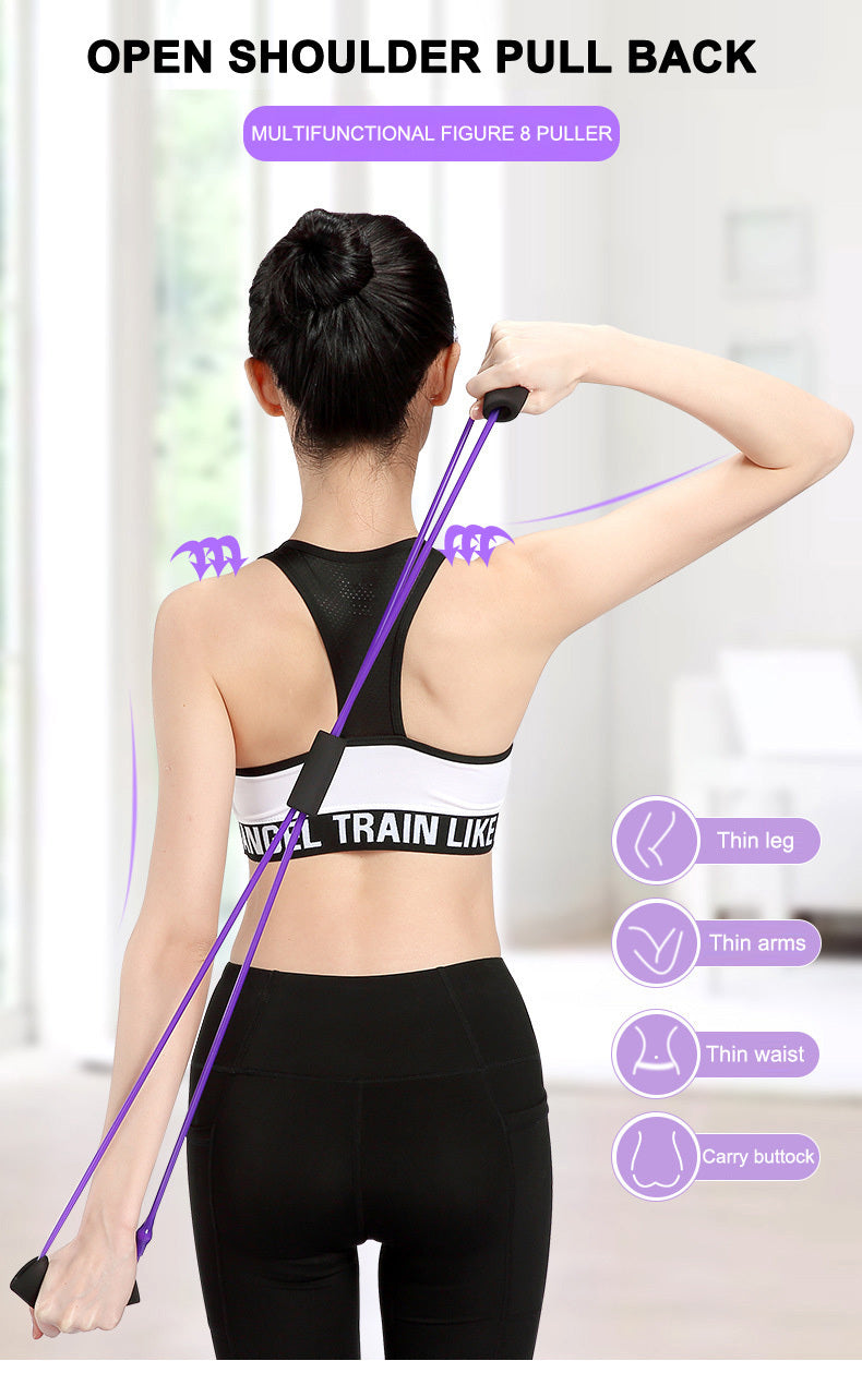 - Bande de résistance élastique fitness & yoga -