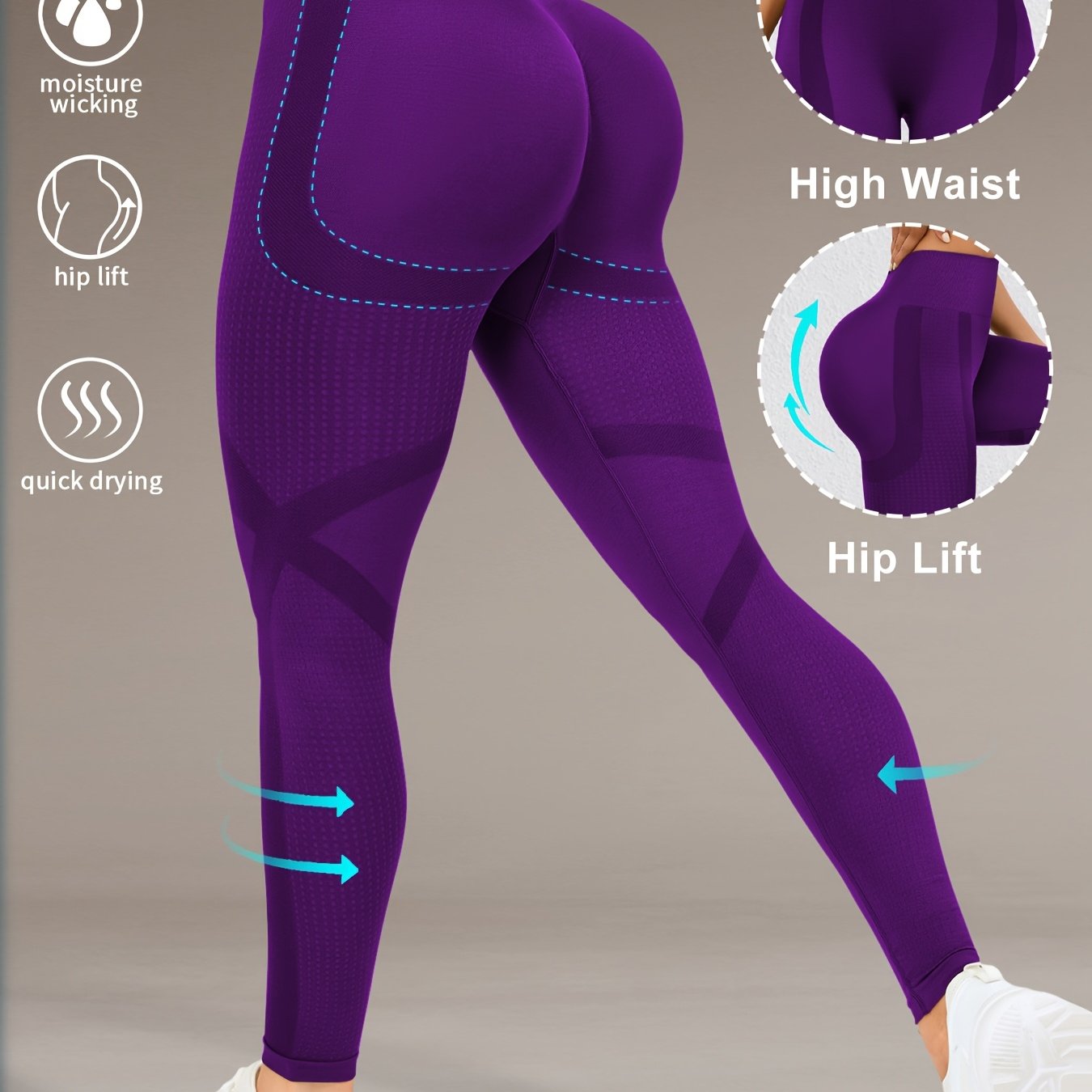 - Leggings taille haute Yoga & Fitness -