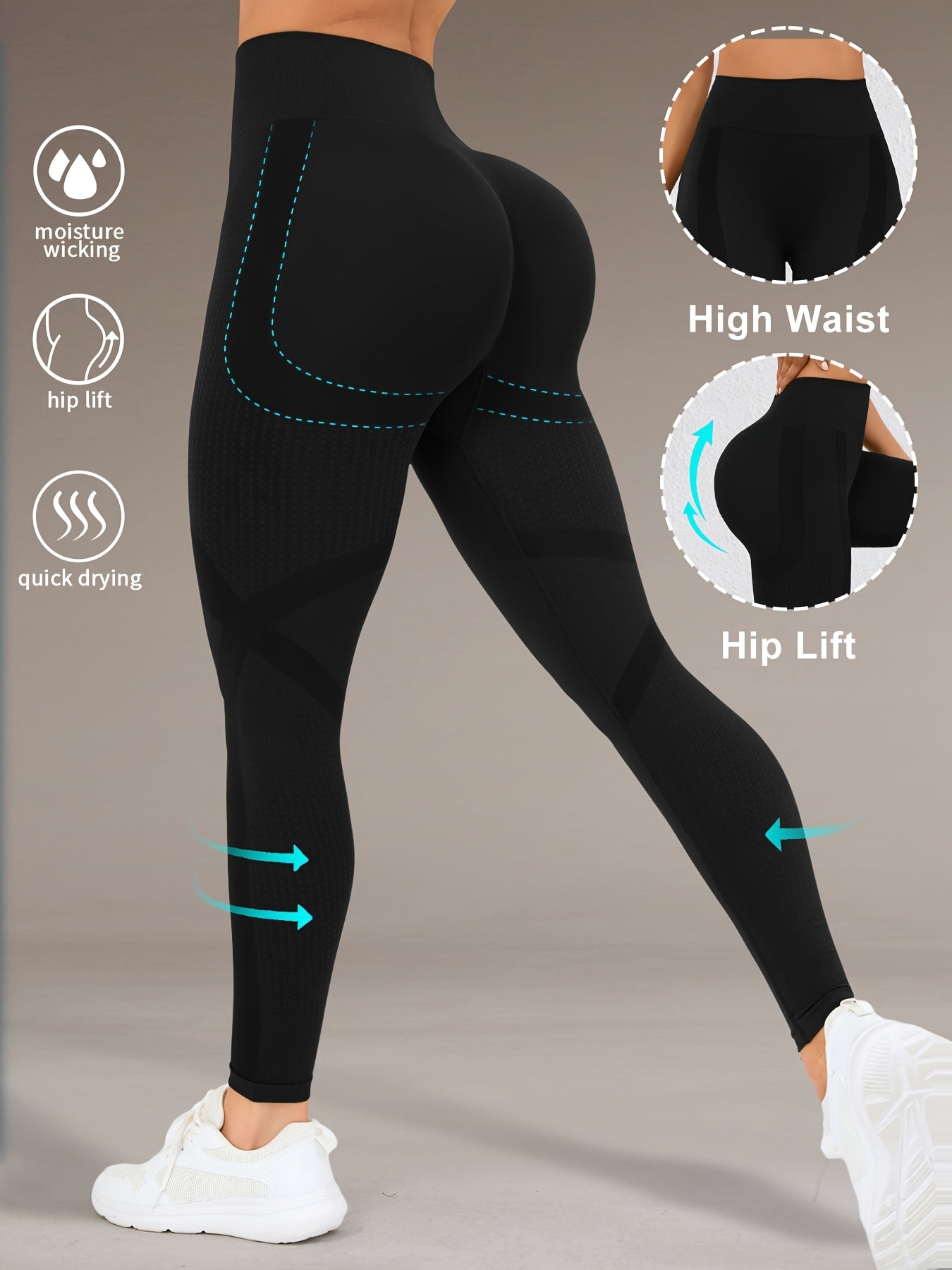 - Leggings taille haute Yoga & Fitness -