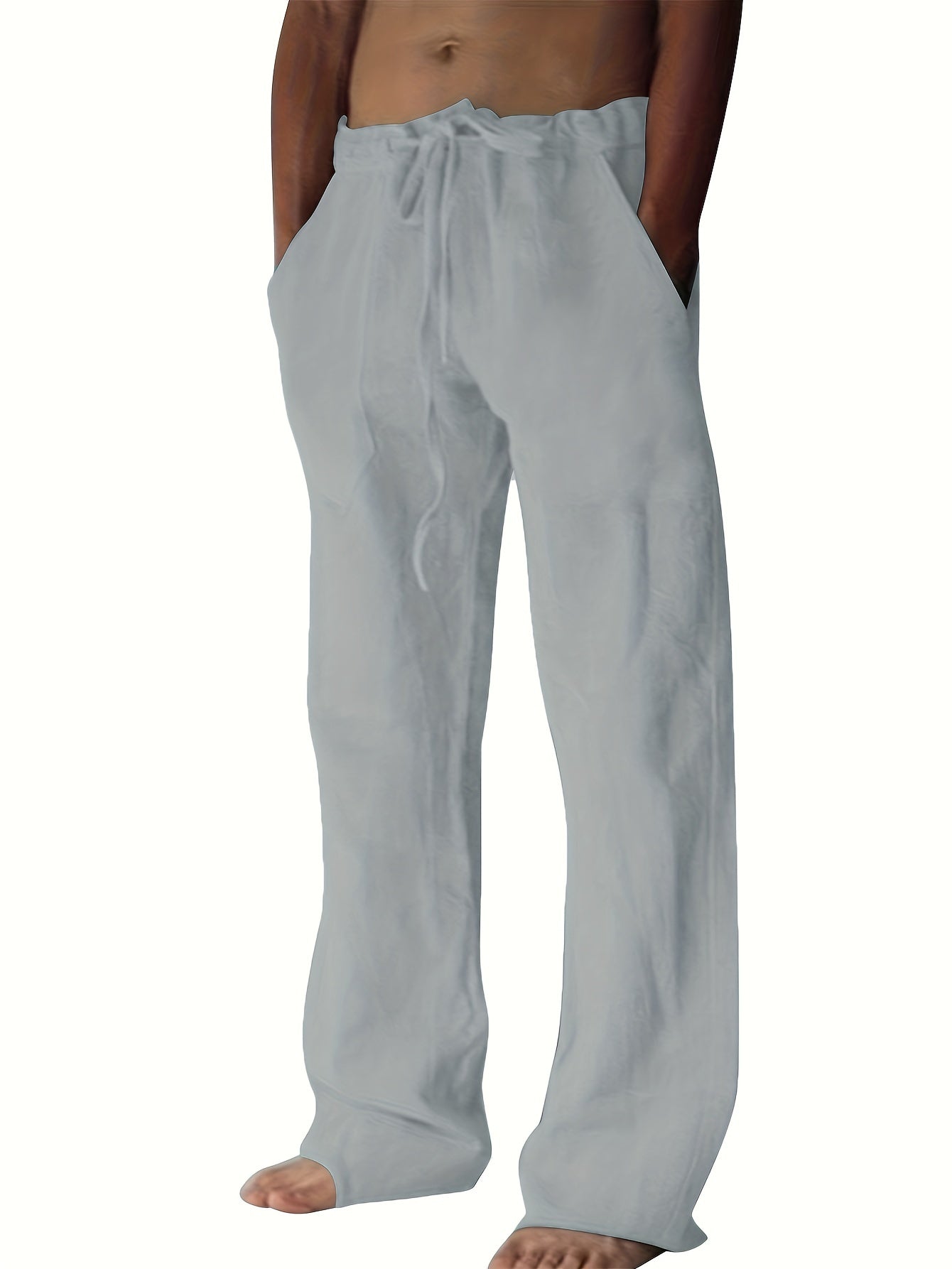 - Pantalon ample en coton pour hommes Yoga & Fitness -