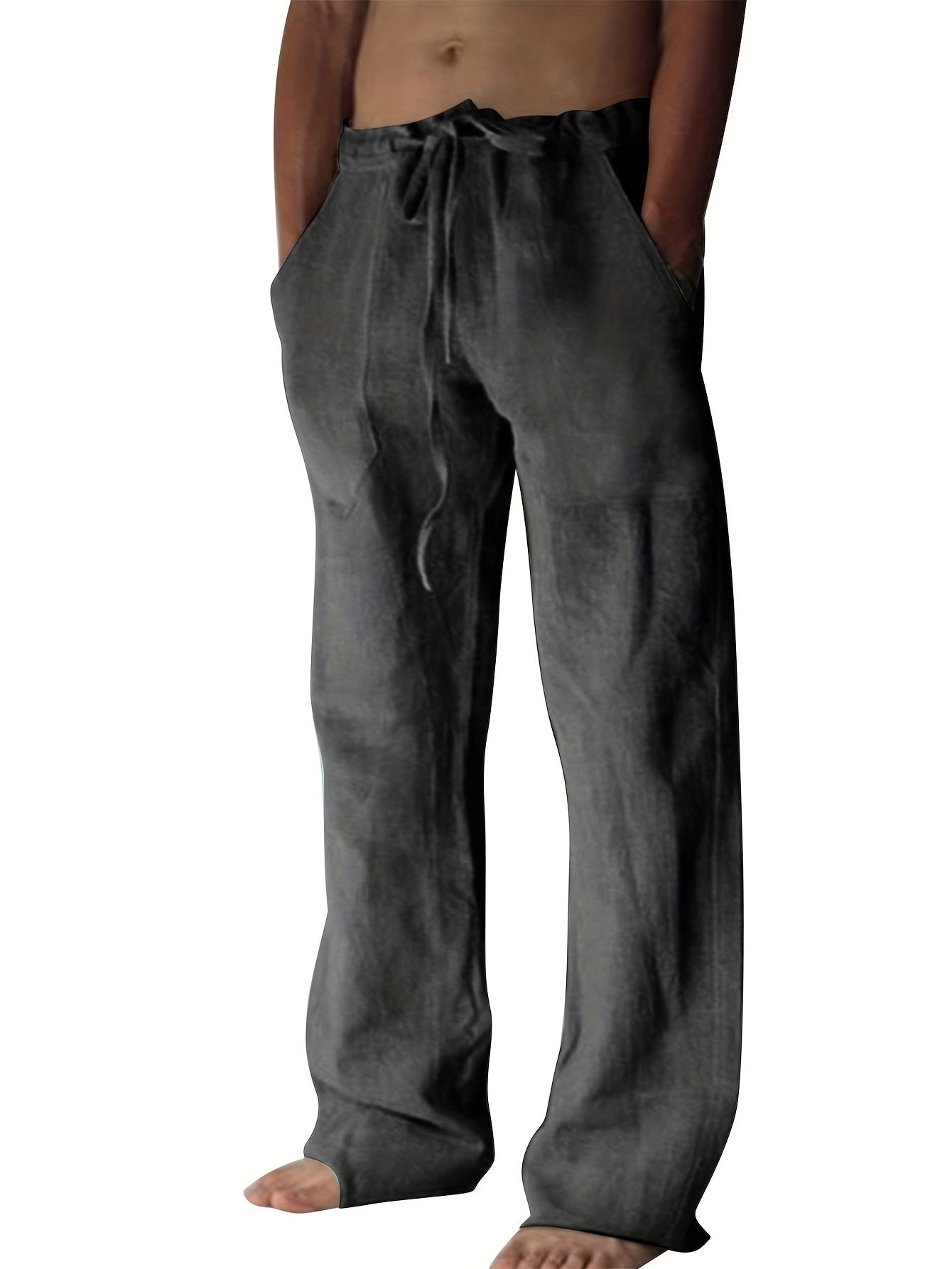 - Pantalon ample en coton pour hommes Yoga & Fitness -