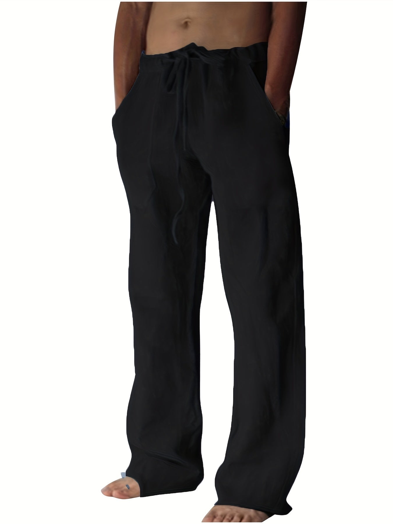 - Pantalon ample en coton pour hommes Yoga & Fitness -