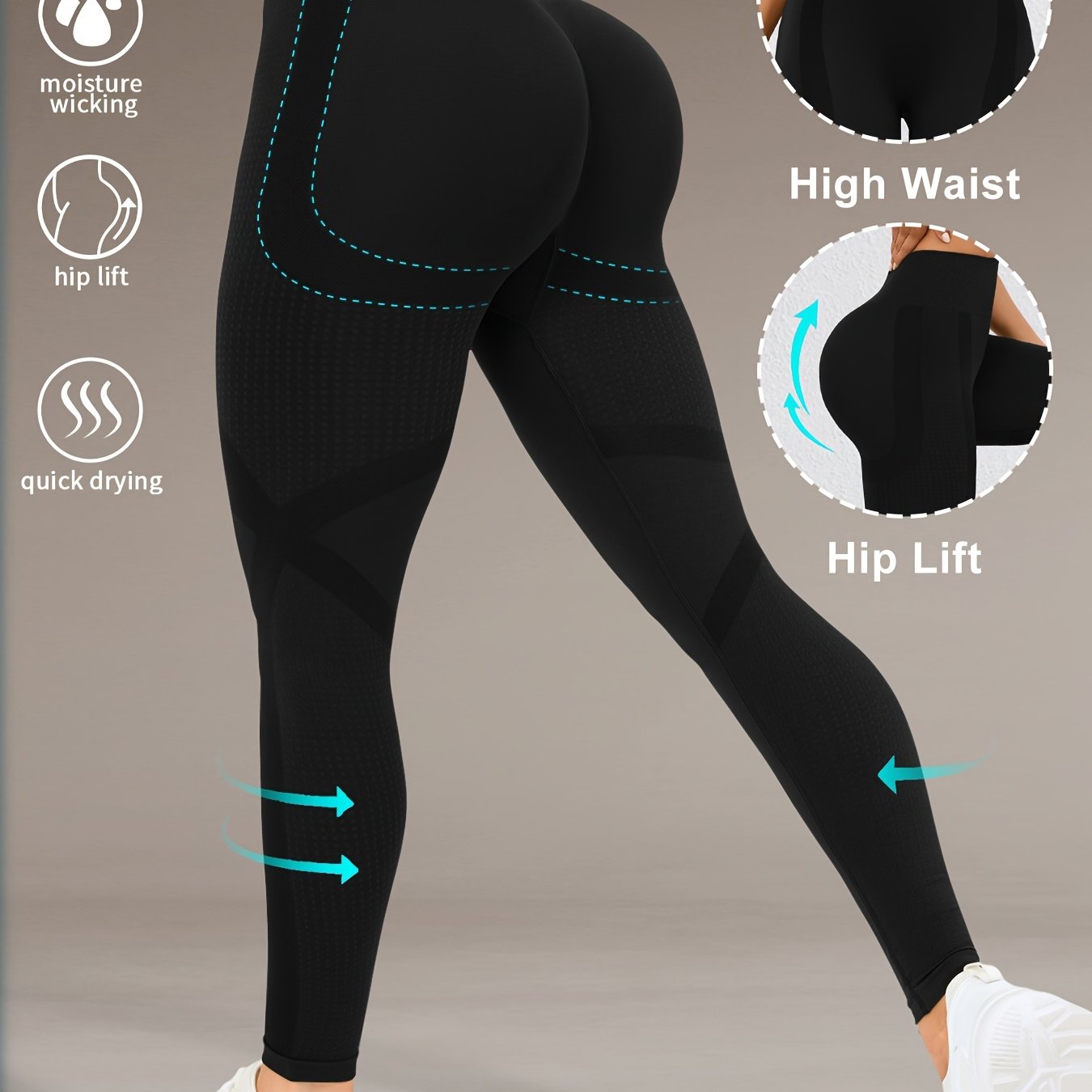 - Leggings taille haute Yoga & Fitness -