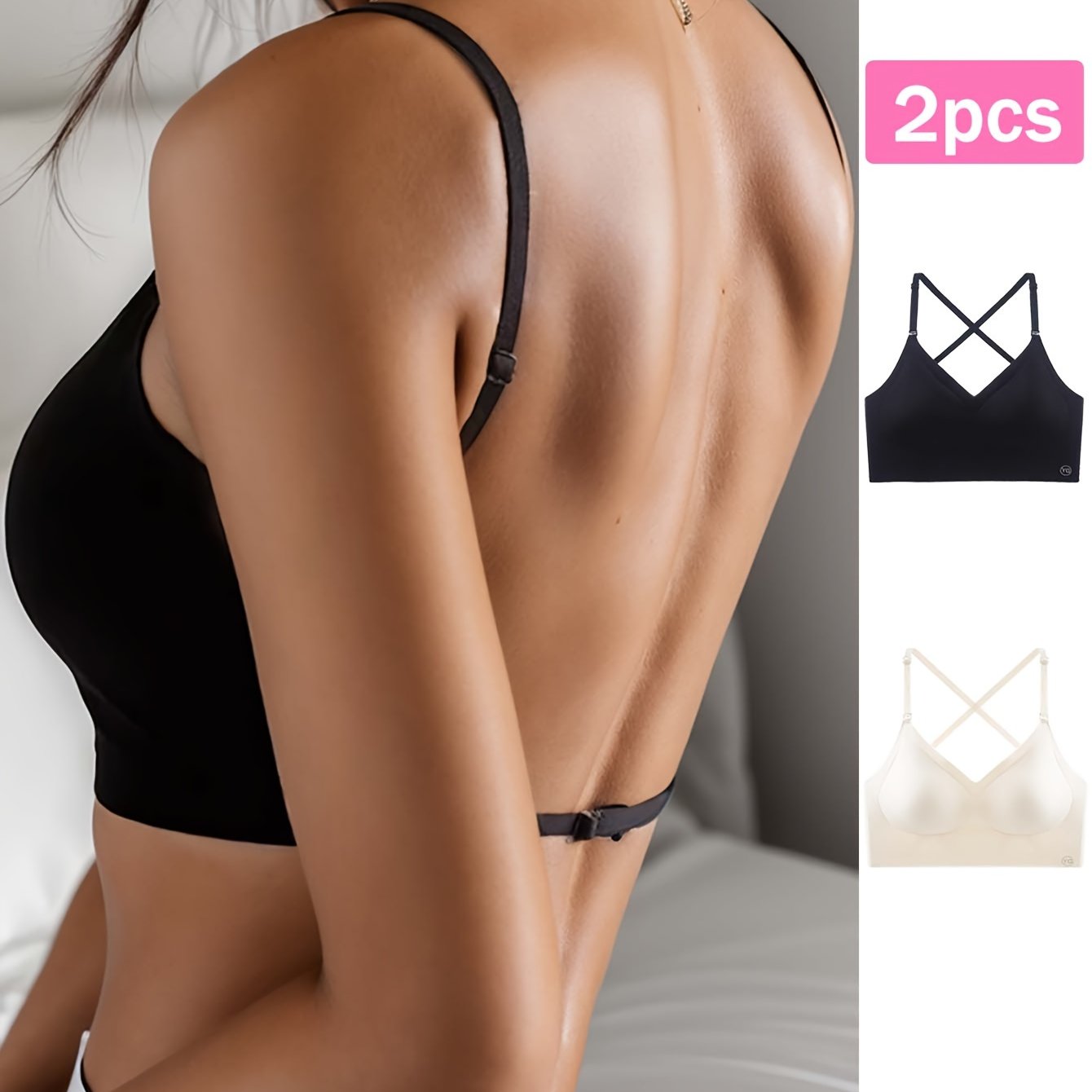 - Lot de deux soutiens-gorge dos nu pour Yoga & Fitness -