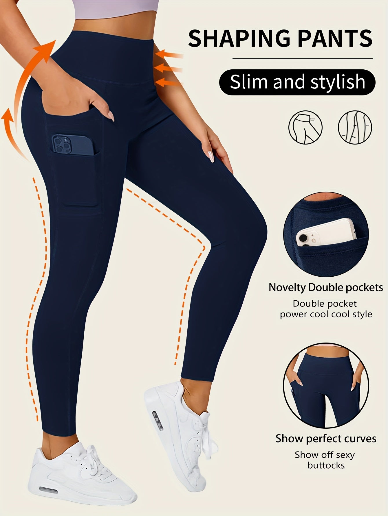 - Pantalon taille haute Yoga & Fitness -