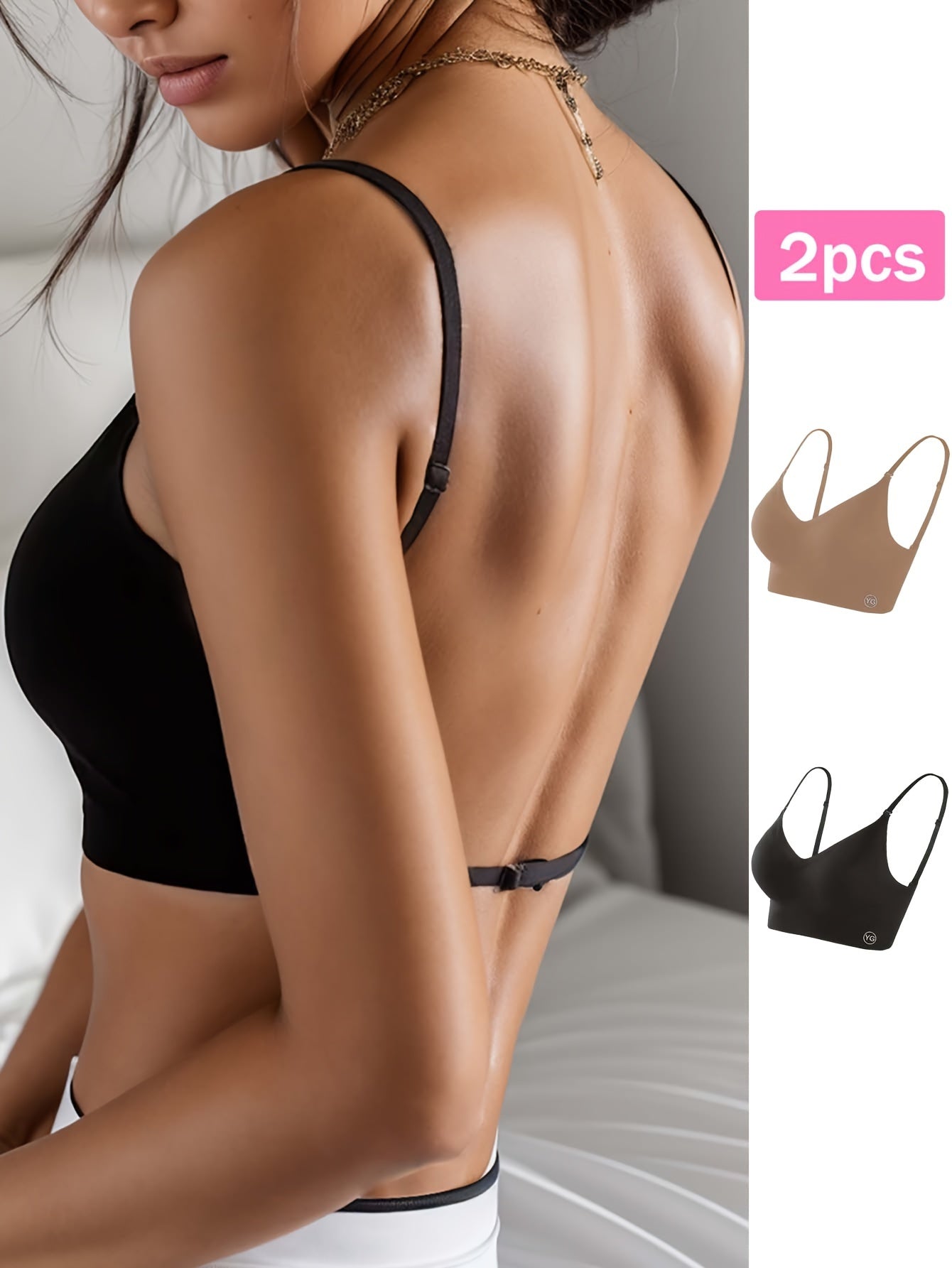 - Lot de deux soutiens-gorge dos nu pour Yoga & Fitness -