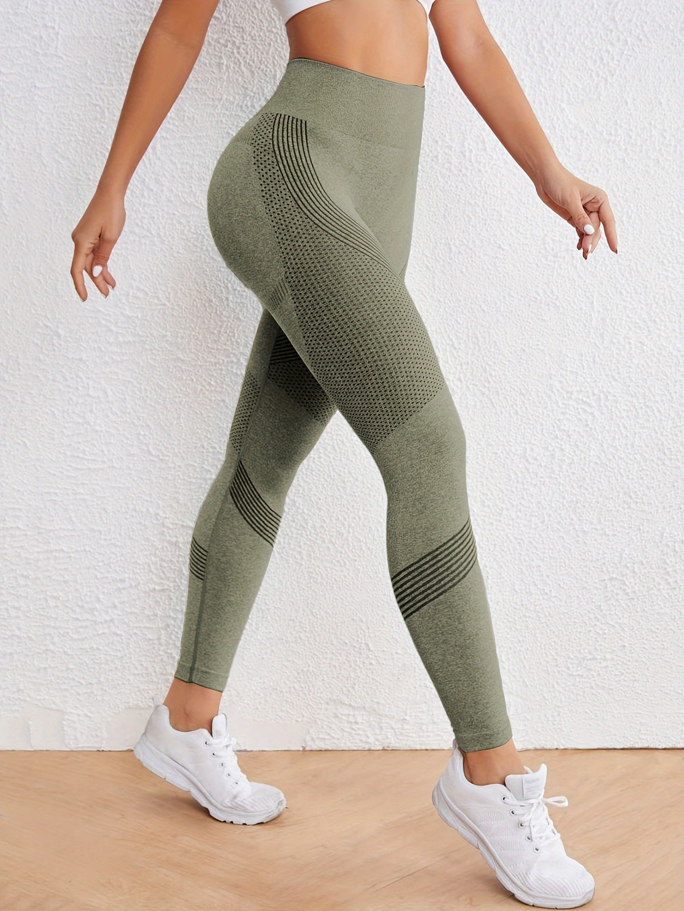 - Legging taille haute sans couture à séchage rapide et extensible Yoga & Fitness -